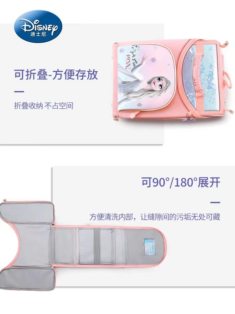 2022 Disney Neue Gefrorene Schule Tasche Für Mädchen Elsa Anna Primäre Student Schulter Orthopädische Rucksack Große Kapazität Licht Mochila