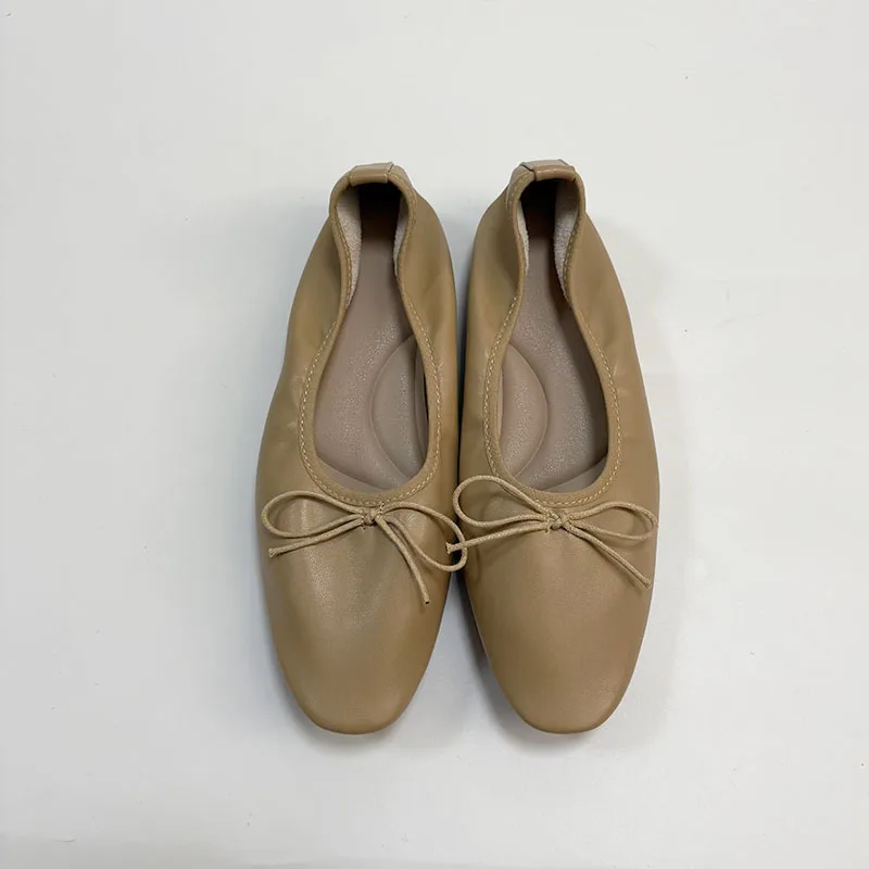 Plus Size 43 Modische Weiche Slip-On Schuhe für Damen, Lässige Ballerinas mit Schleifenknoten, Damen Tanzschuhe, Neu – Detail 16