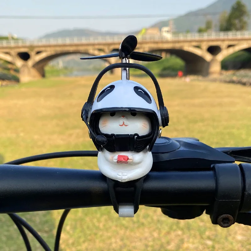 Ozdoby rowerowe, małe figurki kotów do samochodu, dekoracje do pojazdów elektrycznych i motocykli, bambusowe helmy helikopterowe, elec
