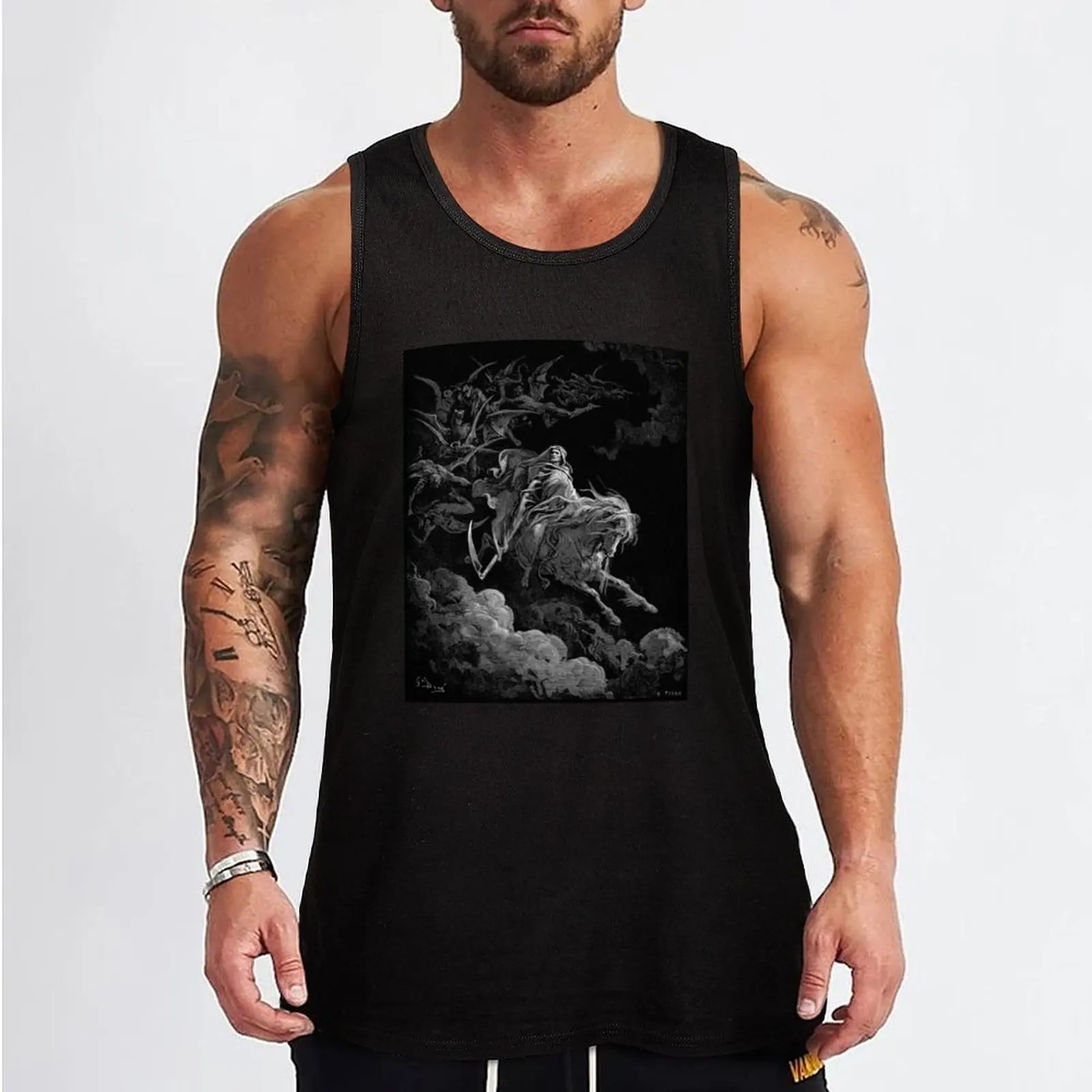 Gustave Dore - Death on the Pale Horse resized Tank Top gym clothes men Gym man