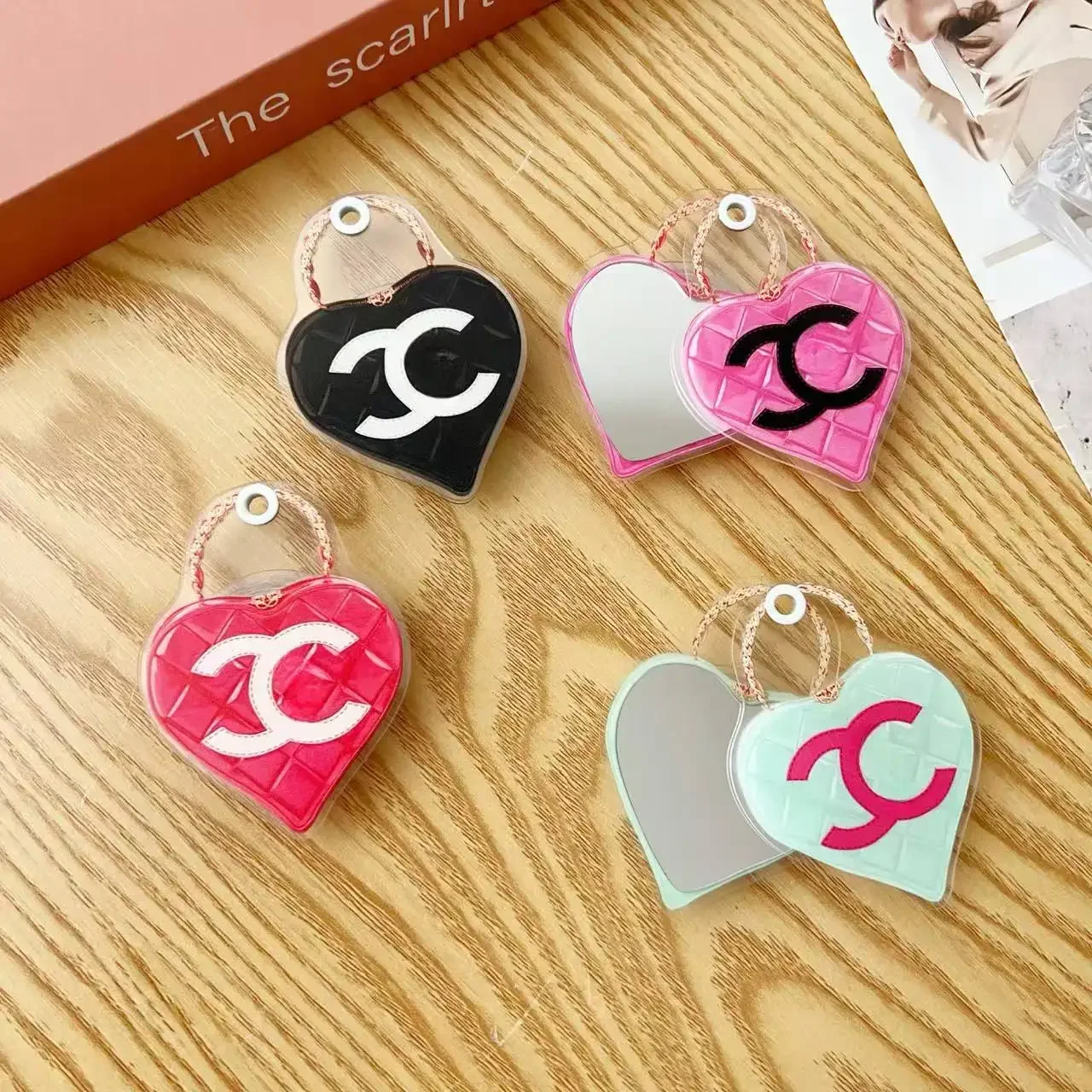 

INS Cute Love Mirror Lazy Stand Grip Tok Griptok Подставка для телефона Поддержка IPhone 15 16 для аксессуаров Magsafe