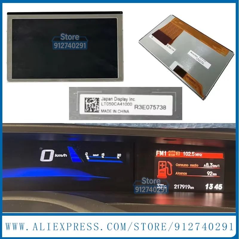 Original New 5 Inch LT050CA22000 LT050CA41000 NEL75-CA2201CA CA220112 TFT Replacement LCD Display Screen Panel 124*75mm