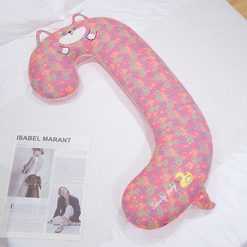 

100/130cm C Shape Animal Plush Pillow Soft Filling Pillow Cushion Comfortable and Soft Long Pillow Sleep Gift