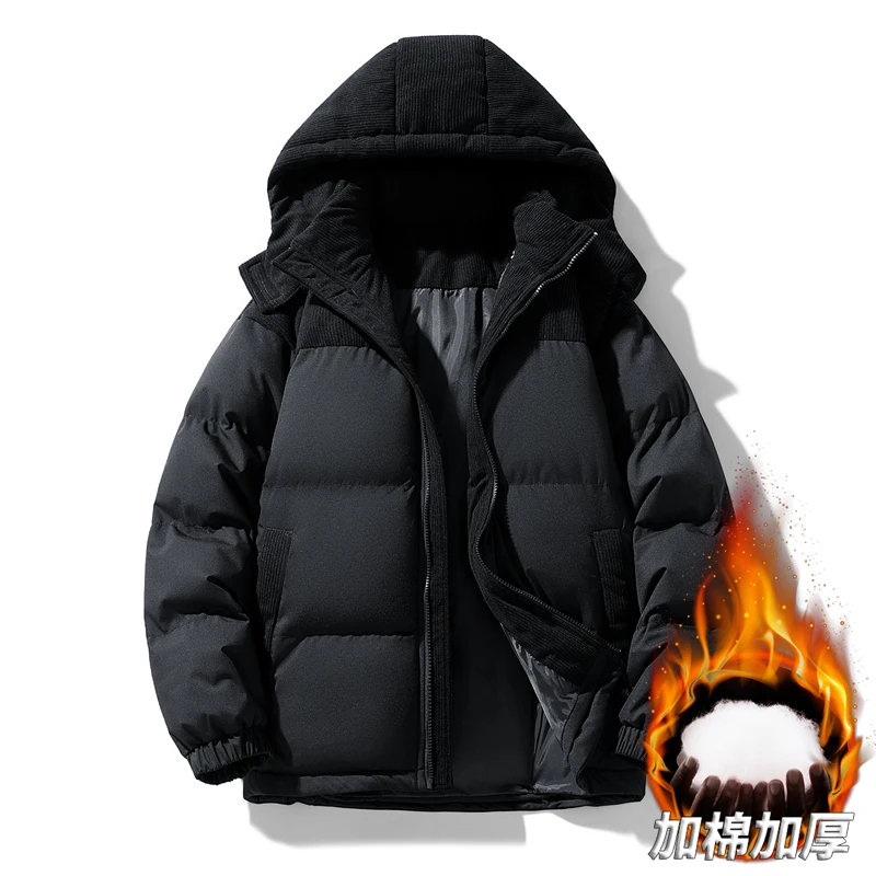الرجال سميكة وسادة مبطنة الرجال الشتاء الحرارية الدافئة سترات صوفية الرجال الشتاء عادية مبطنة بالقطن سترات الخبز