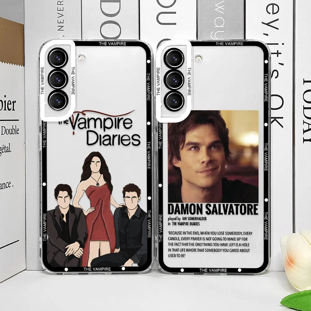 The Vampire Diaries Damon Transparent Phone Case for Samsung Galaxy A55 A54 A53 A52 A51 A70 A32 A31 A22 A13 5G Soft Cover Fundas