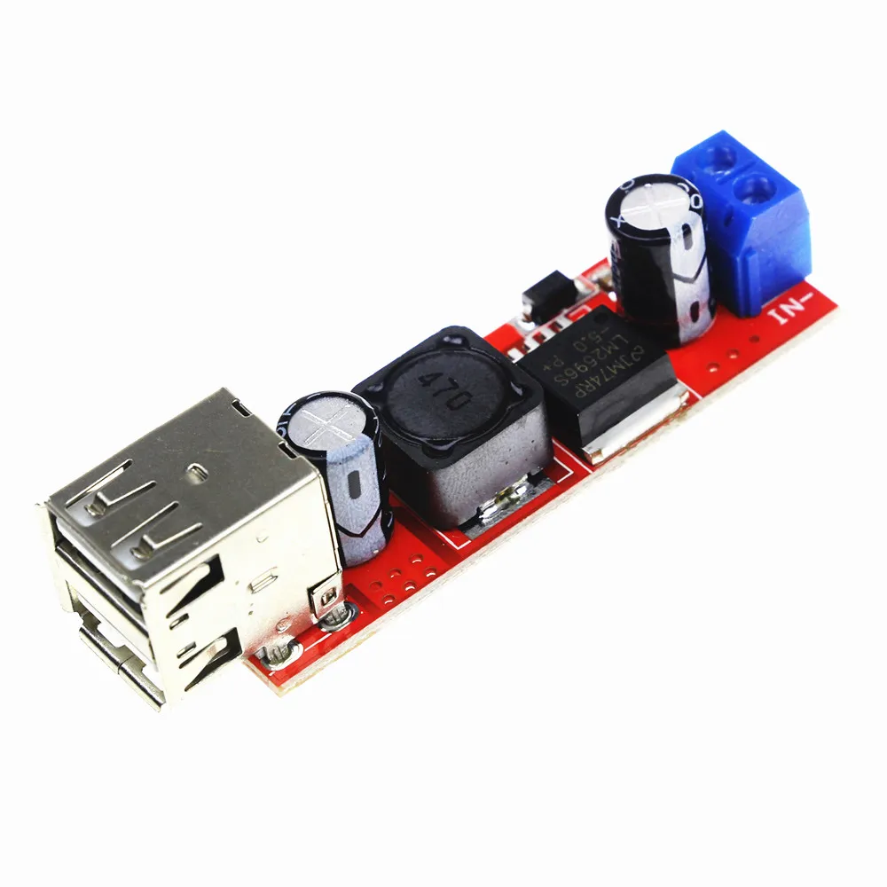 Dual USB Output 9V/12V/24V/36V Turn 5V DC-DC Car Charging 3A Step-down Regulator Module