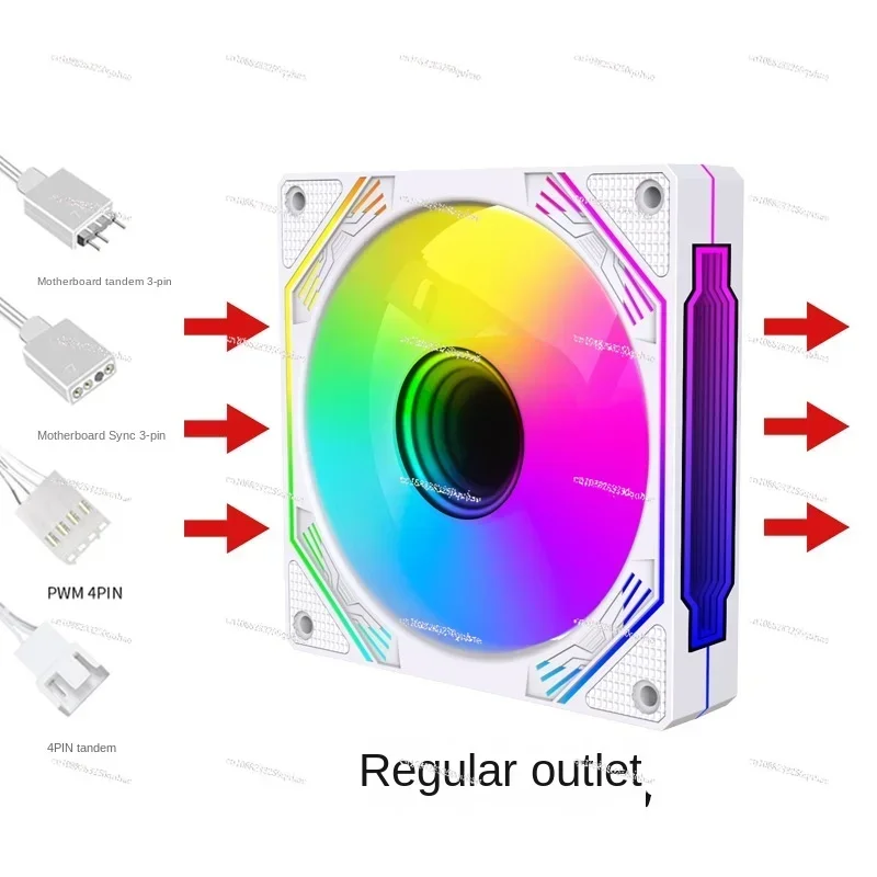 

Argb chassis fan argb Shenguang synchronous 12CM Symphony luminous temperature control computer fan