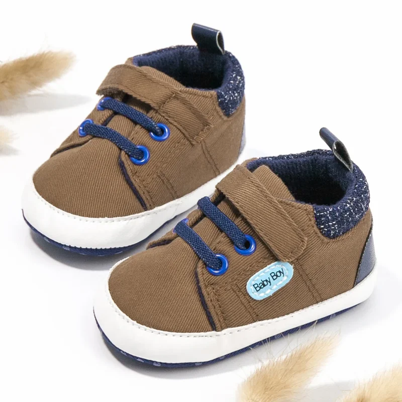 Baby Boys Girls Casual Canvas Sneakers High Top Sports Baby Boys Girls Shoes Non-slip Soft Bottom Beginner Walking Casual Shoes