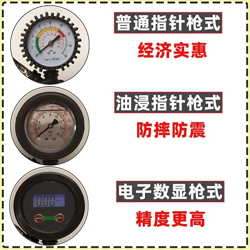Digital Tire Pressure Inflator Gauge High Precision Auto Tyre Testing Tool Inflate Deflate Pressure Measuring Gun