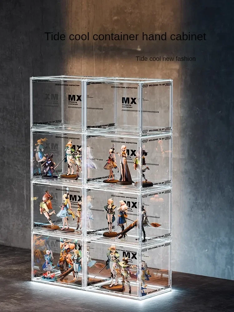 Storage Box Display Cabinet Transparent Acrylic Shelf Toy Hand Office Cabinet Blind Box Storage Containers Shoe Box