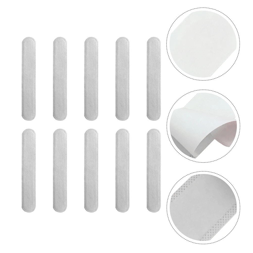 

40pcs Liner Pad Hat Liner Pad Sweat Absorption Sticker Disposable Nonwoven Cap Sweatband for Baseball White