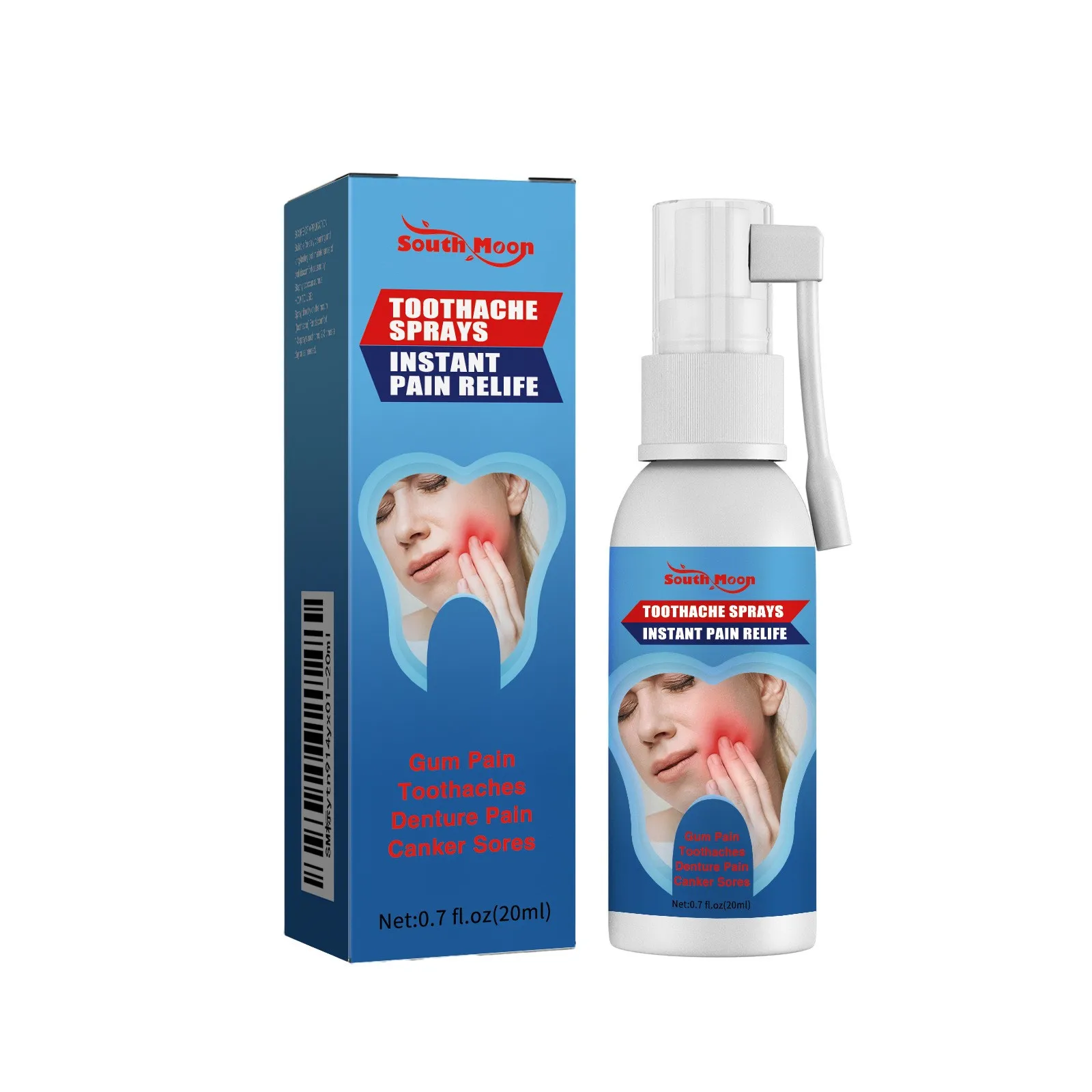 Toothache Stop Spray Mouth Ulcers Swollen Tooth Mouth Pain Tooth Decay No Burning Or Numbness Benzocaine And Free Mouth Ulcer20M