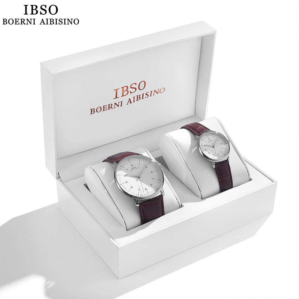 IBSO-reloj de cuarzo luminoso para mujer, nuevo accesorio de pulsera resistente al agua de 3ATM con correa de cuero genuino, regalo de la mejor calidad para amantes, 2022