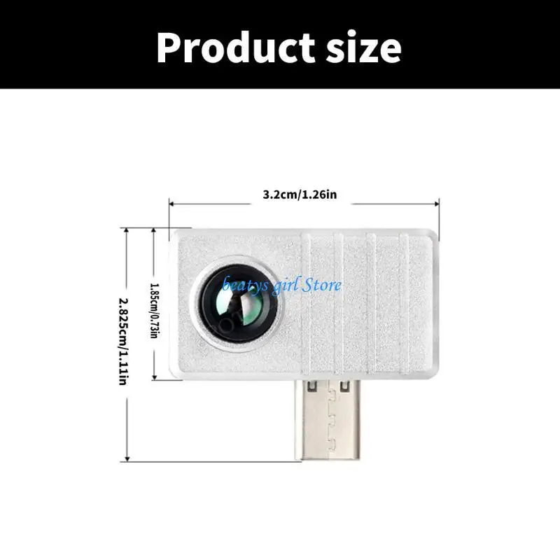 C7AB Type-C Port Thermal Imaging Camera High Temp Warning/Take Photo/Recording Video