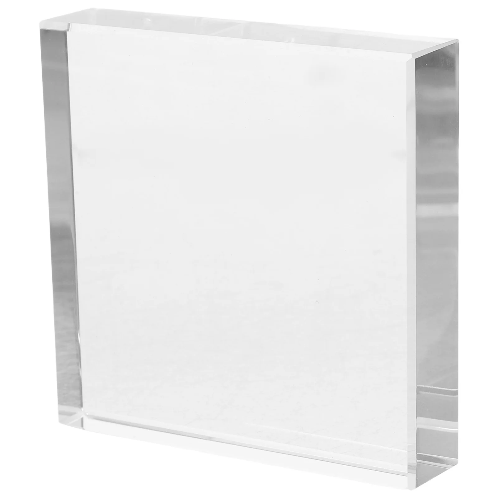 

Clear Crystal Square Paperweight Transparent Glass Block Heavy Decorative Functional Office Desk Home Decor Craft Photography