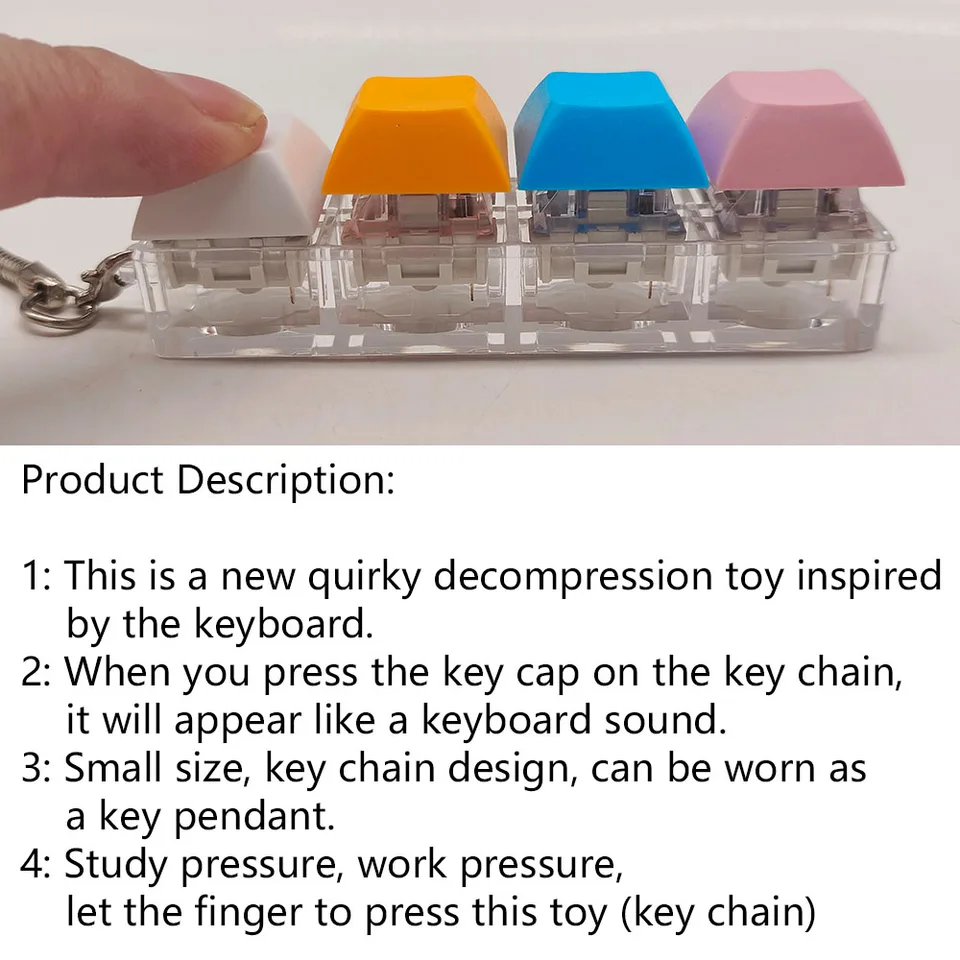 Decompress Fingertip Keychain Retro Toy Accessories