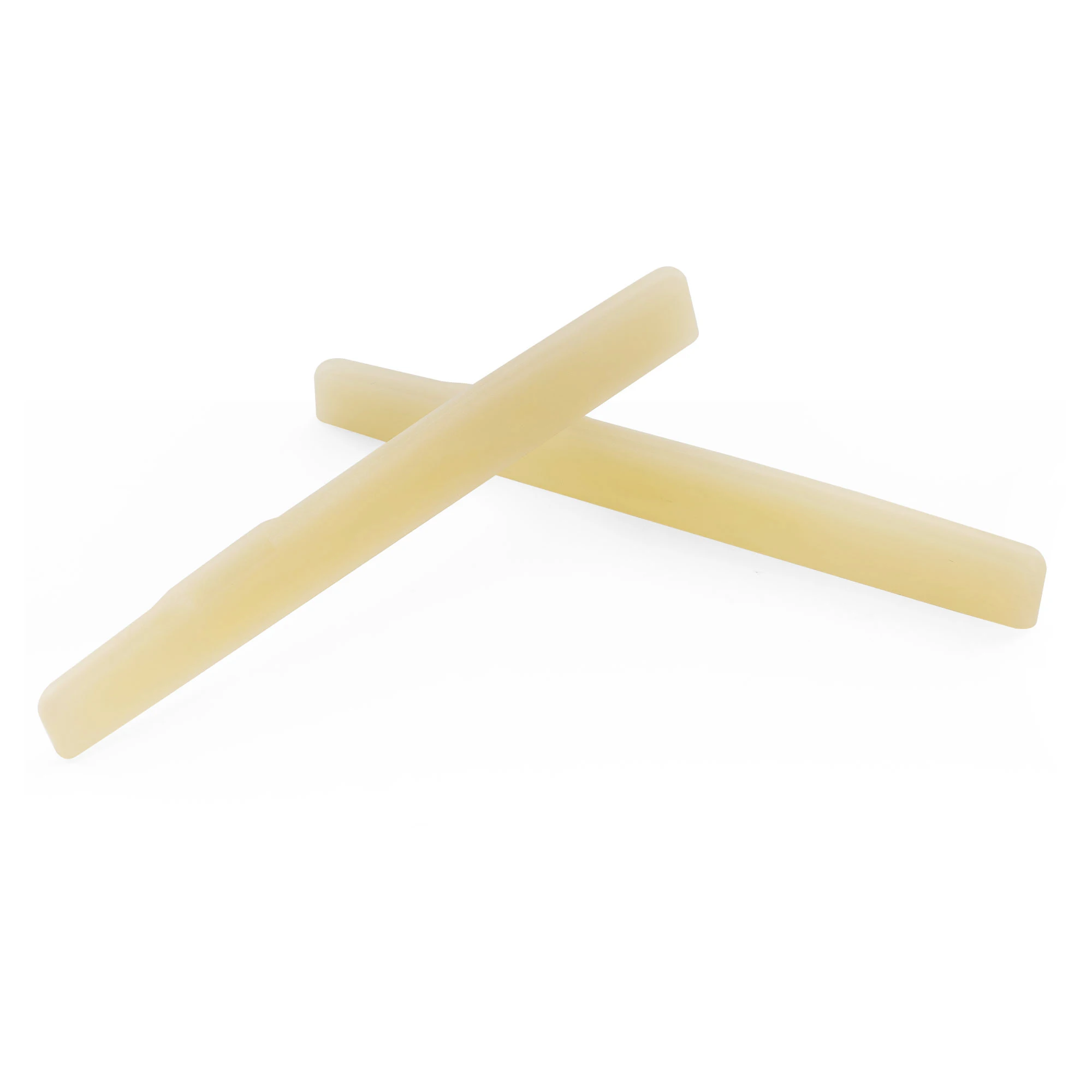 Musiclily Pro 75 x 3 x 10 mm kompensierte Knochensättel mit flachem Boden für 6-saitige Akustikgitarren der YA Style FG-Serie (2er-Set) – Detail 4