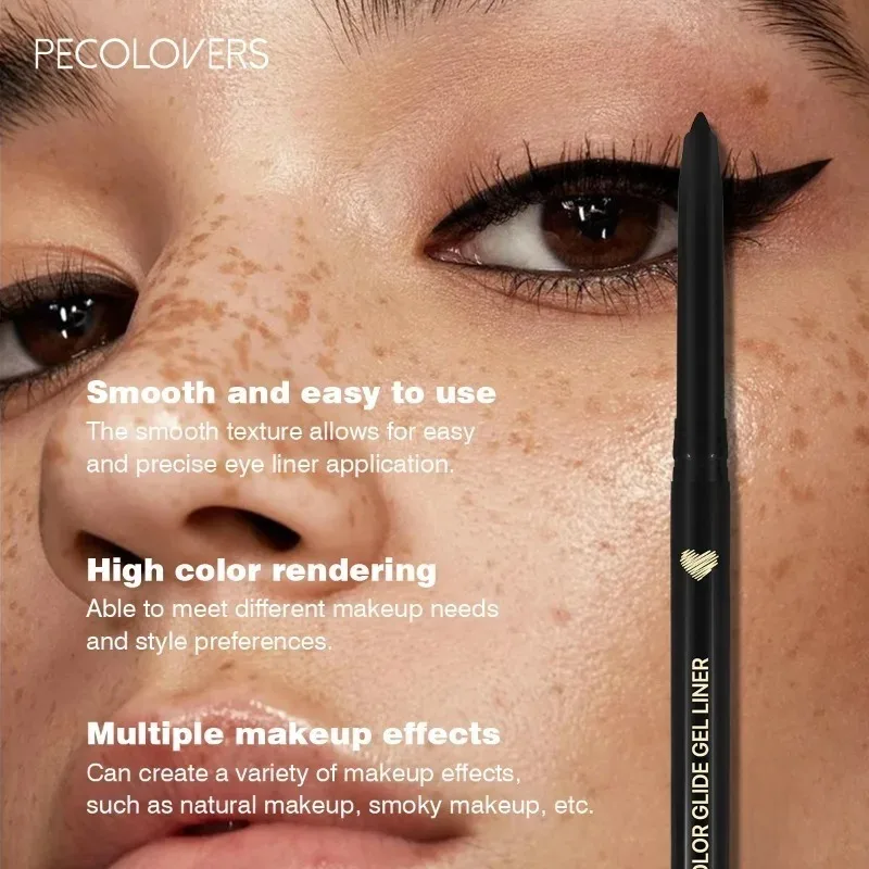 Matte Silkworm Eyeliner Gel Pen Waterproof Non-smudge Quick-drying Eyeliner Black Brown Eyeshadow Pen Makeup