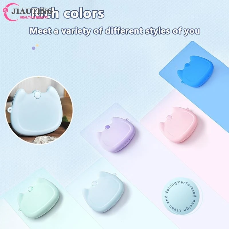 Silicone Denture Tray Box Dental Orthodontic Braces Retainer Case Vent Holes Dental Denture Box ​False Teeth Protective Case