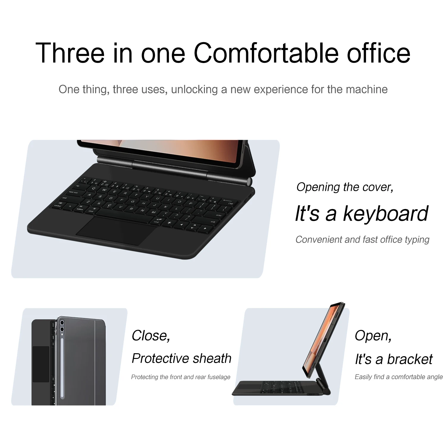 Magic Keyboard Folio for Samsung Galaxy Tab S10+ S10 Plus 12.4 Inch Tablet Smart Case SM-X820 SM-X526 X826B Keyboard Cover - view 4