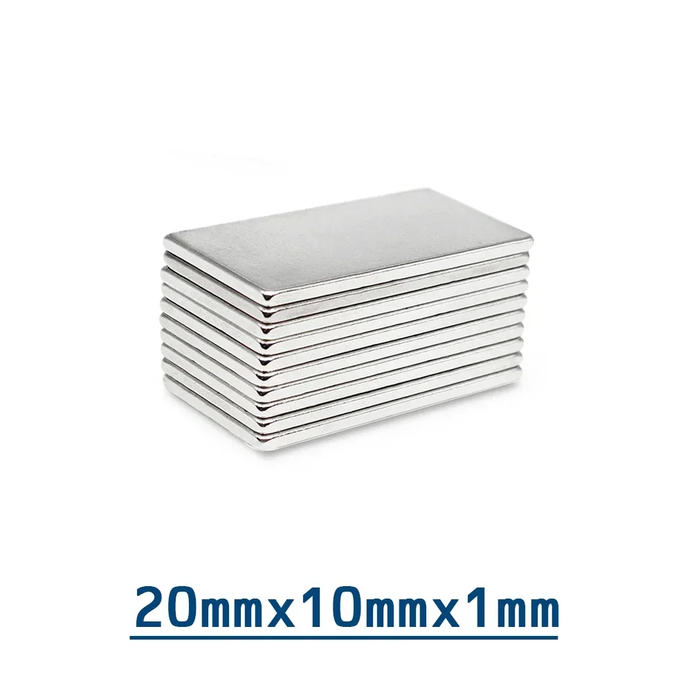 10/20/50/100/150/200/300PCS 20x10x1 Rectangular Strong Rare Earth Neodymium Magnet N35 Block Permanent Magnets 20x10x1mm 20*10*1