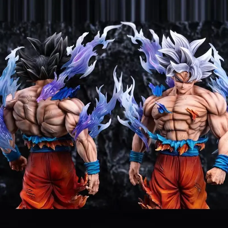 Figura de Acción de Goku Ultra Instinto de Dragon Ball, Super Saiyan, con Busto Reemplazable, Artículo Coleccionable de Anime, Decoración de Escritorio, Regalos