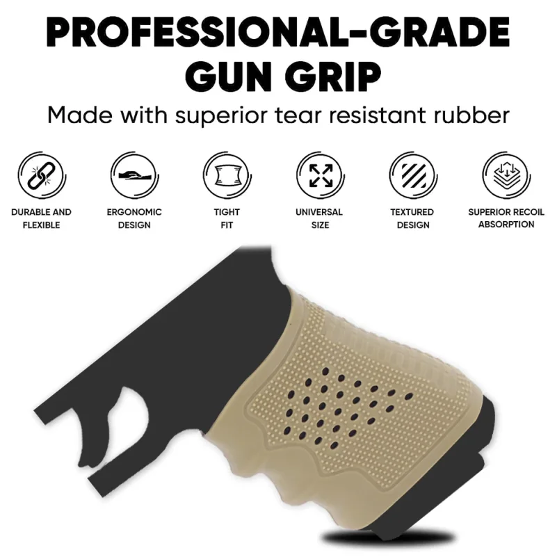 2Pcs Tactical Pistol Holster Rubber Grip Glove Sleeve Handgun Anti-Slip Protect Sleeve Cover for Glock 17 19 23 Airsoft Hunting - view 2