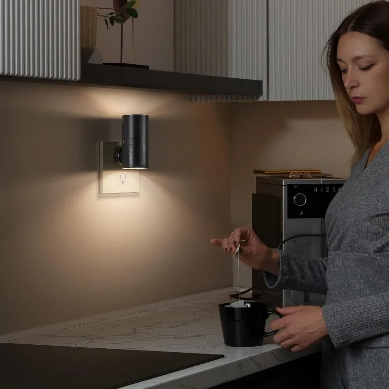 1/2/4 PCS of Adjustable Night Light Plug-in Light Control Sensor Light Indoor Light Suitable for Bedrooms Kitchens Living Rooms