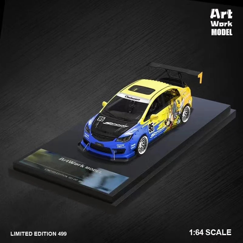 TM In Stock 1:64 Art Work FD2 SPOON Cartoon Diecast Diorama Car Model Collection Miniature Toys Time Micro