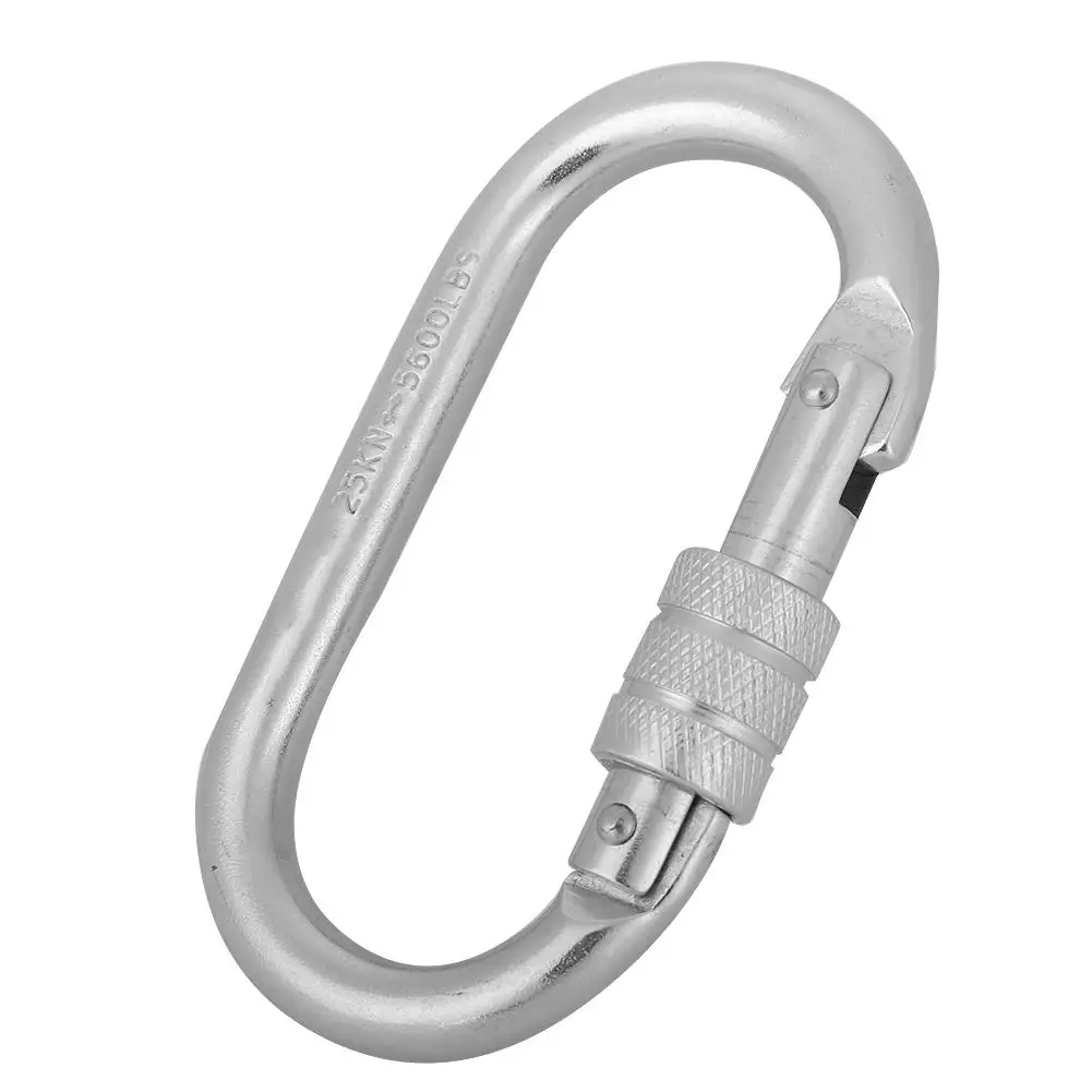 

25KN Multi-Functional Outdoor Carabiner - Lock Gear for Climbing, Hiking, Camping & Survival Kit