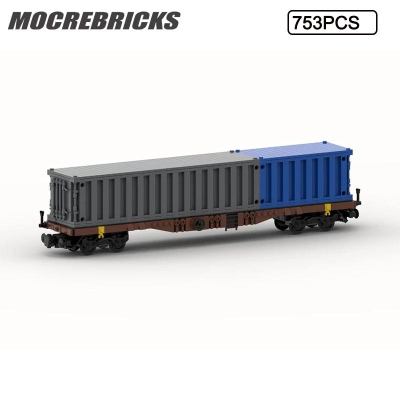 MOC City Train Series Containerwagon \