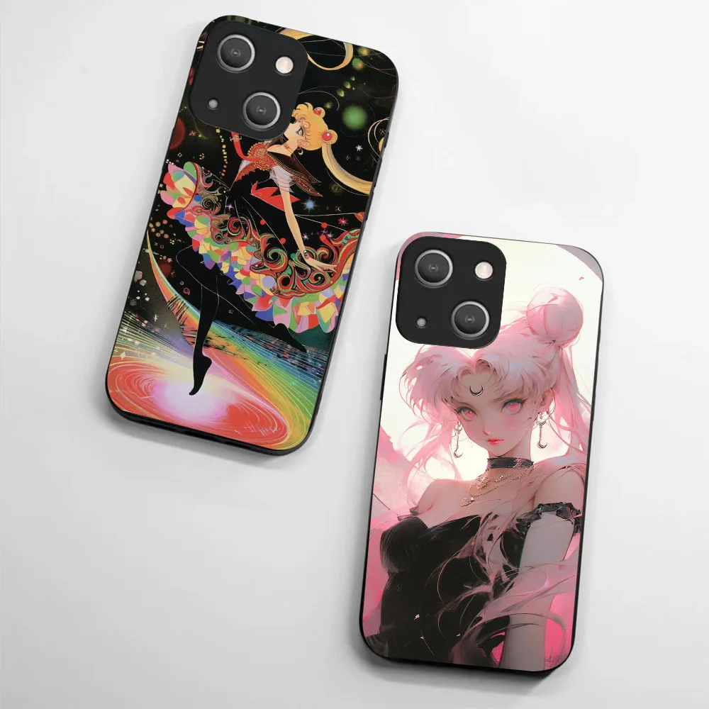 WEA-30 Sailor Moons Black Silicone Case For Huawei  Mate 20 P20 30 40 Pura 70 Honor 9 Nova 3 5t Lite Pro