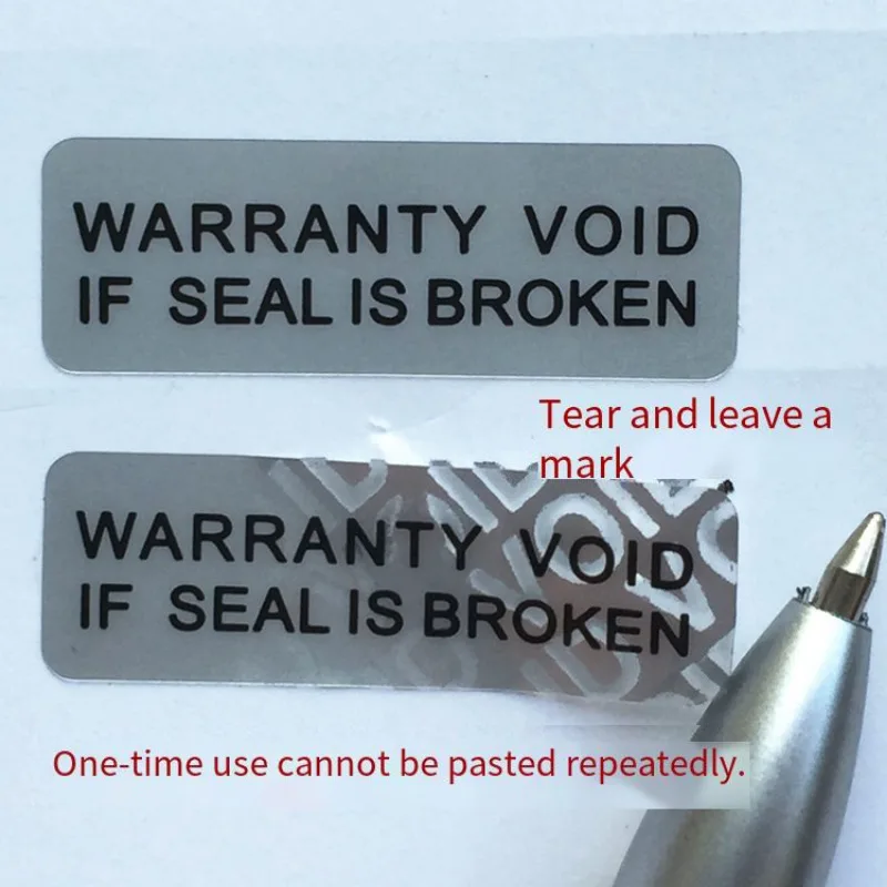 200PCS WARRANTY VOID Shipping Warranty Sticker Waterproof, Anti dismantling, Anti counterfeiting Printing Anti theft Sticker