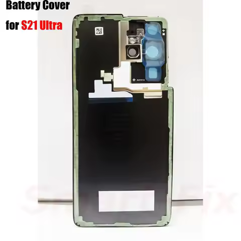 OEM Glass Parts Back Cover Case For SAM-S21 Ultra S21U S21ULTRA Back Glass Rear Cover Battery Door with Camera Glass&amp;Adhesive