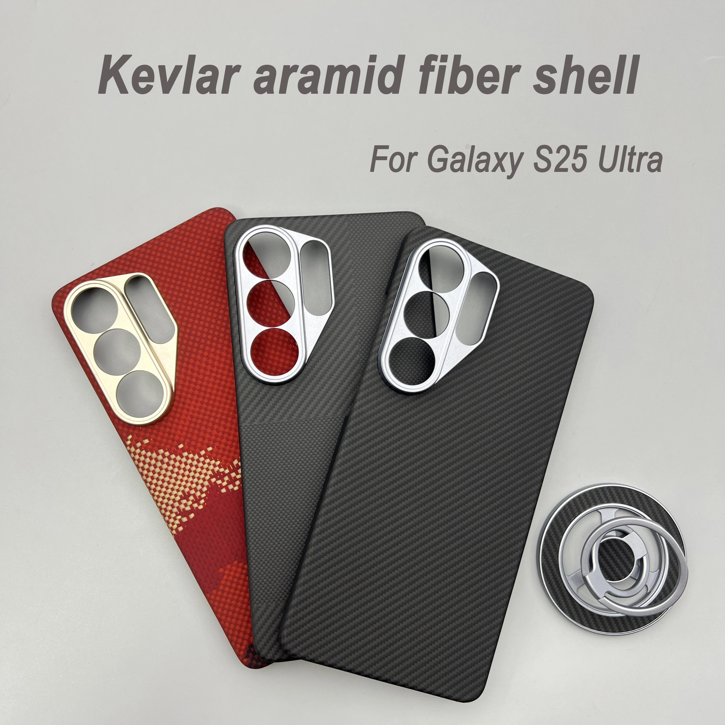 

For Galaxy S26 Ultra case Kevlar aramid fiber hard shell ultra-thin lightweight magnetic fiber protective cover s26u case