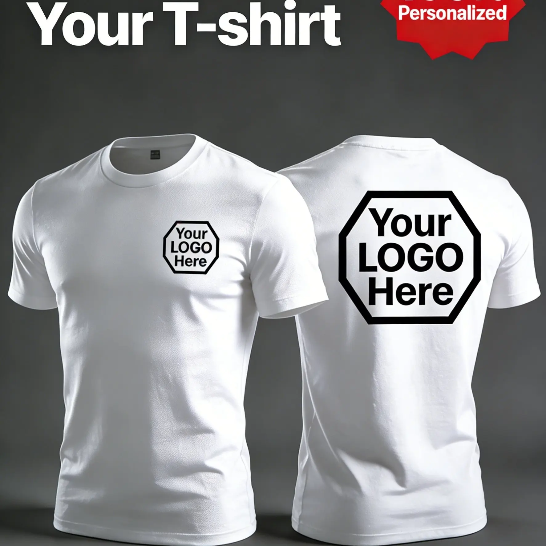 Men's Crew-Neck Quick-Drying T-Shirt. Suitable for Both Sports and Casual Wear. Customizable Design. Ideal for Company Team-Buil