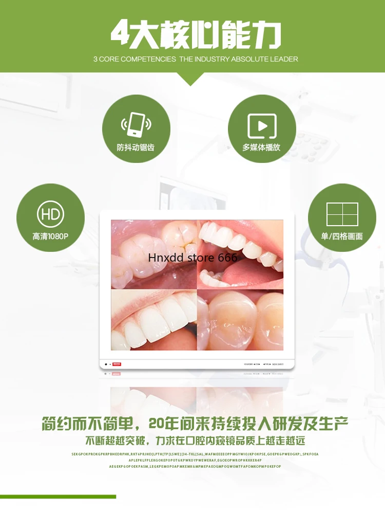 Oral observer high definition camera to take pictures to check teeth