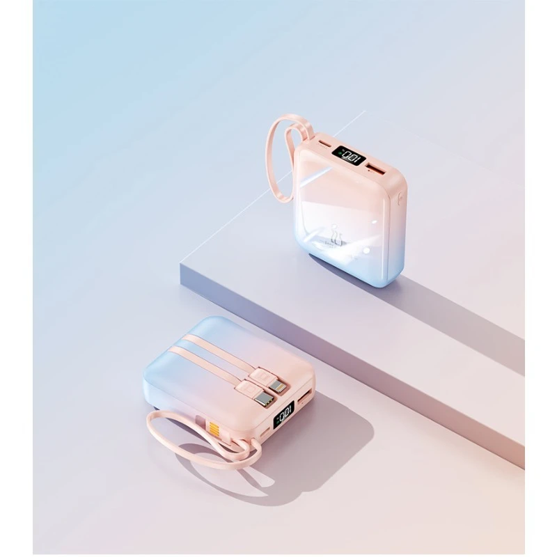Mini ingebouwde kabel-powerbank met supersnel opladen 10000 mAh powerbank
