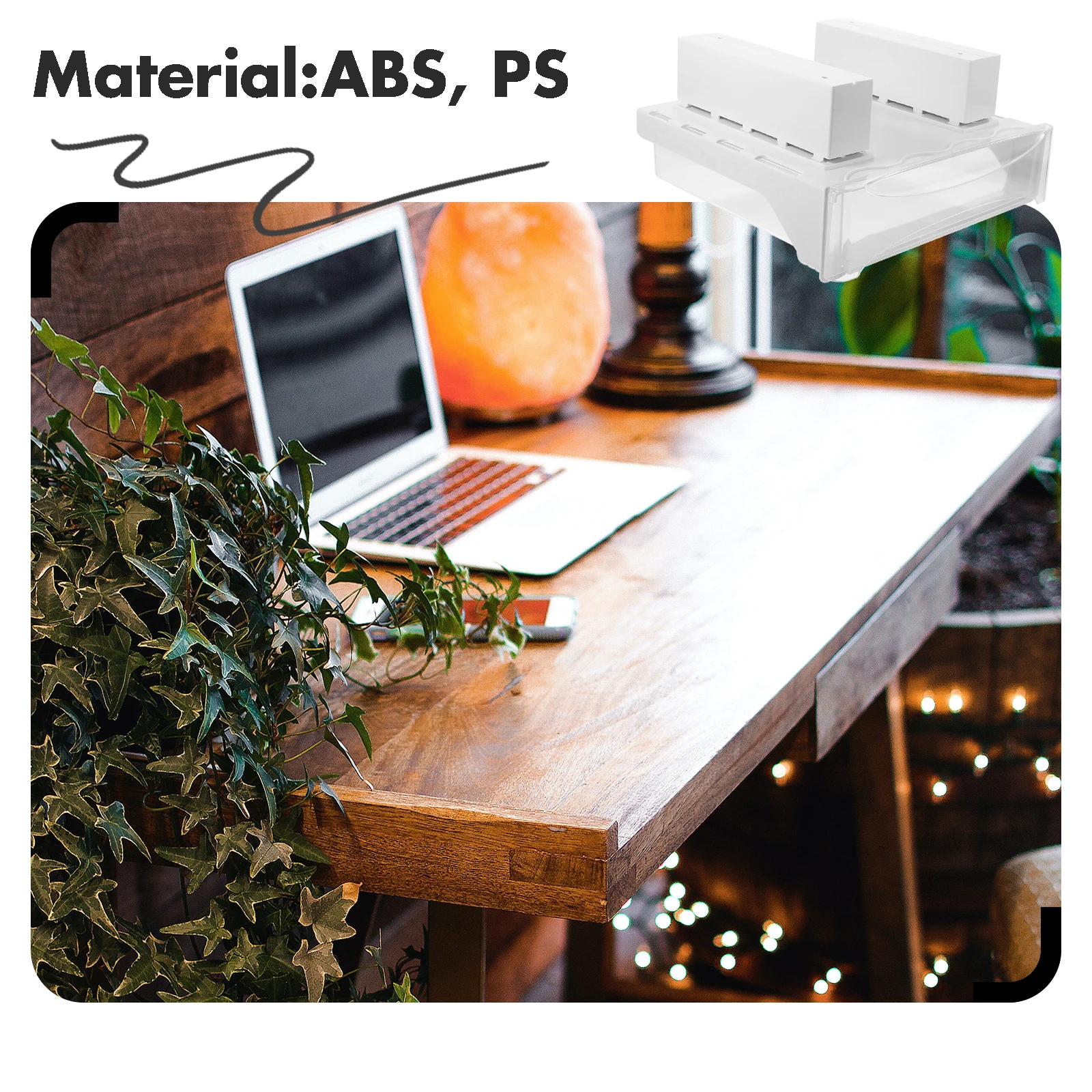 

Invisible Pen Box Large Size Thick PP Material Under Desk Storage Drawer Transparent Plastic Desktop ganizer Office Home