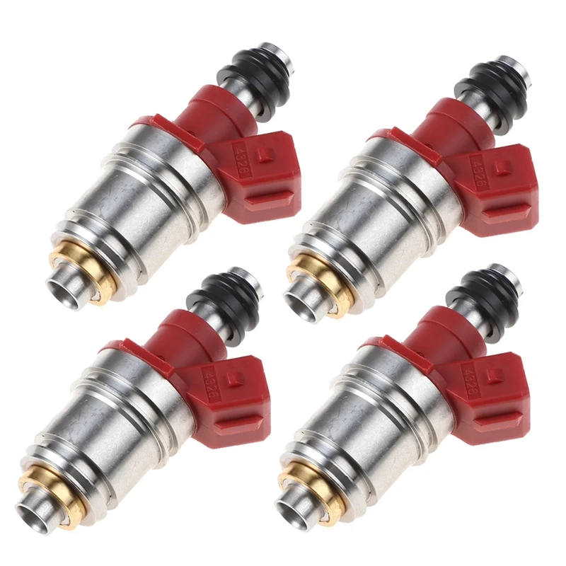 4Pcs Car Fuel Injectors For Hitachi 16600-86G00 For Nissan Pickup D21 2.4L 1990-1995 JS21-1/ FJ564/ FJ342 Replacement