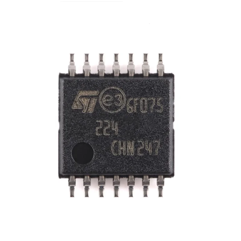 ชิปสี่แอมป์ TSSOP-14 LM224PT ของแท้1ชิ้นพลังงานต่ำอินพุตต่ำความเอนเอียง