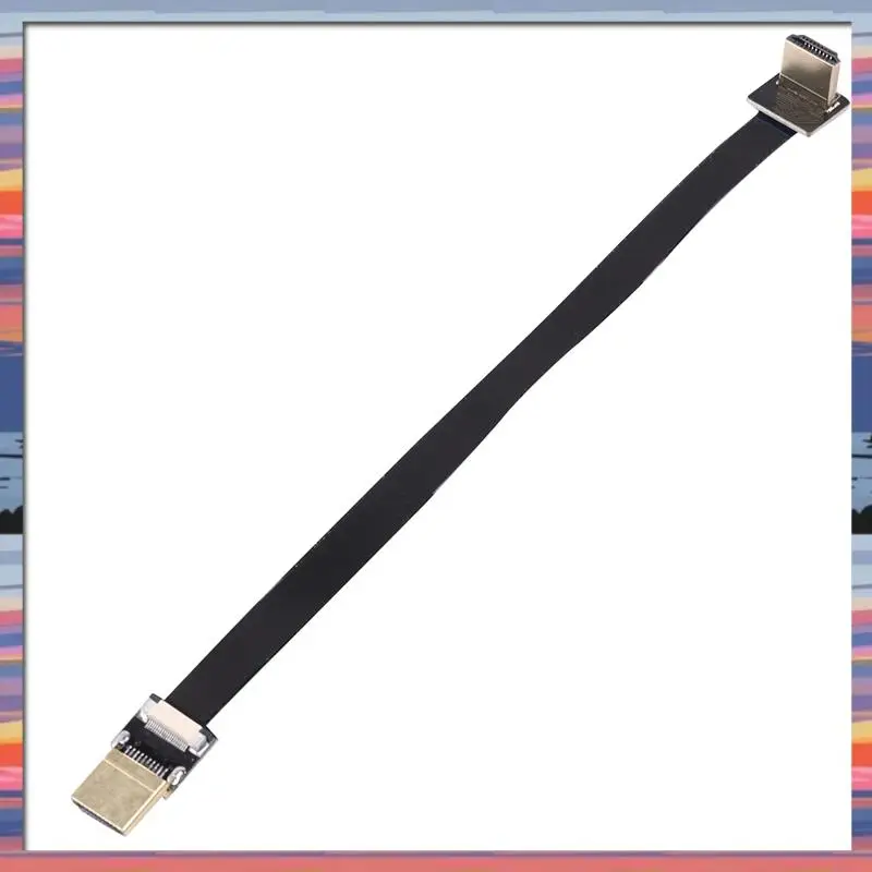 AC18 (Garantizzato) 2X Fpv Maschio A Up Angolato 90D Maschio Hdtv Fpc Cavo Piatto Per Fpv Hdtv Multicopter Fotografia Aerea 20Cm