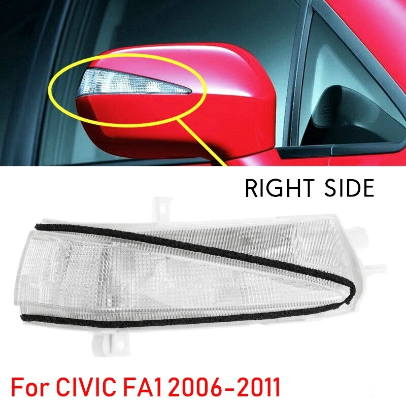 Right Side Rearview Mirror Light Turn Signal Indicator Lamp for Honda Civic FA1 FD1 FD2 2006-2011 34300-SNB-013