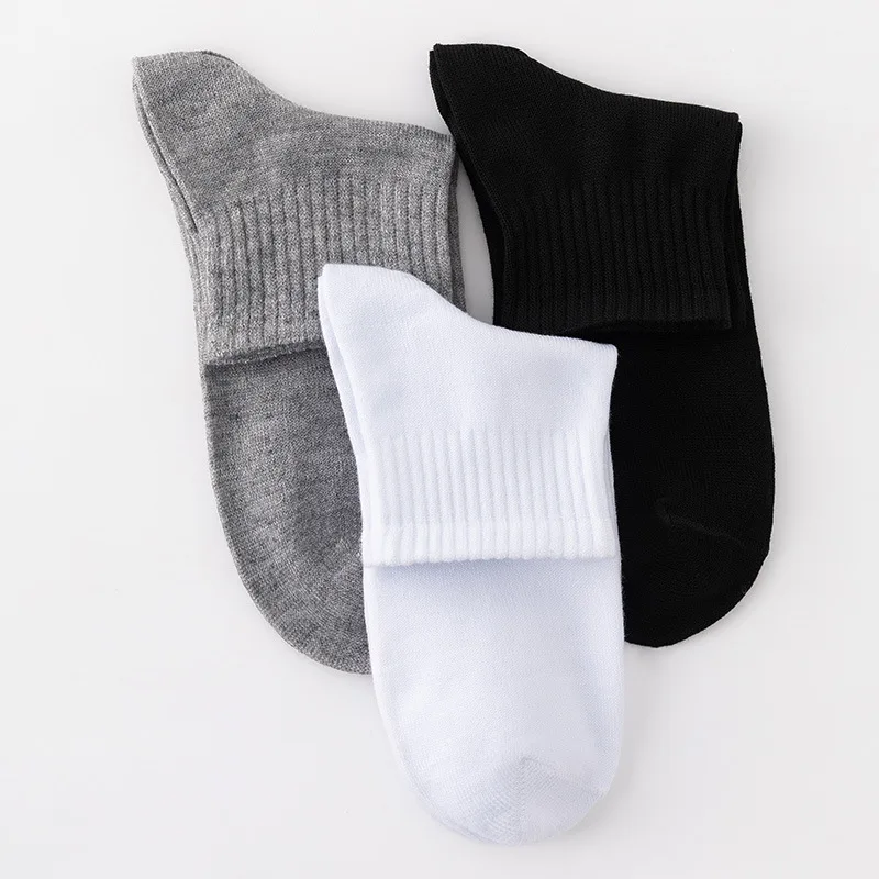 10 Paar Herren-Socken in Wadenlänge aus Baumwolle für alle Jahreszeiten, einfarbig und vielseitig – Detail 2