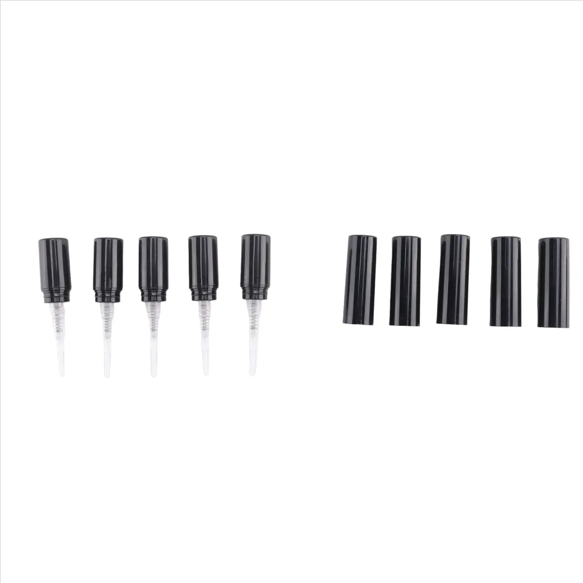 SDFC 100Pcs / Lot 2Ml Black Plastic Perfume Bottle Sample Sprayer Atomizer Perfume Bottle