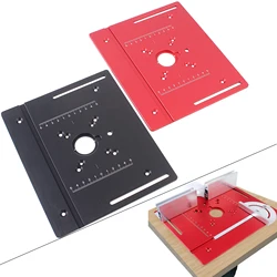 Aluminum Router Table Insert Plate Single Plate Woodworking Trimmer Electric Wood Milling Flip Plate DIY Carpentry Benche Tool