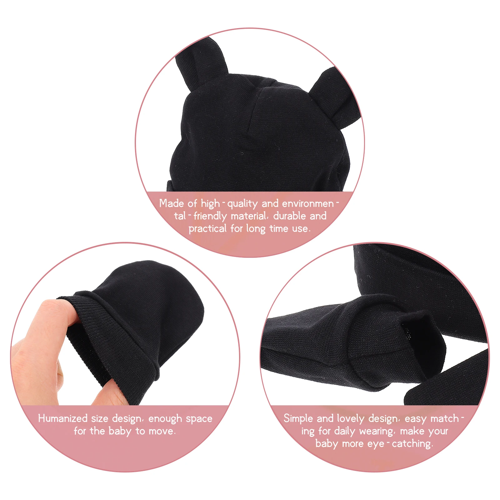 

Baby Hat H Cover Set Cotton Anti scratch Gloves Kit Toddler Warm Protection Newborn Supplies Winter Accessories Adorable