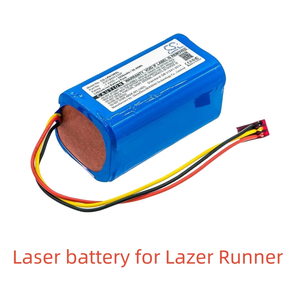 Li-Ionen-Akku für Lazer Runner. 7,4 V,5200mAh, kompatibler 6800 mAh 4-Zellen-Li-Ionen-Akku, icr18650 2 s2p