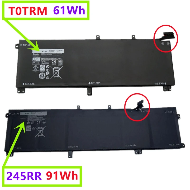 T0TRM 245RR H76MY 7D1WJ Battery For Dell XPS 15 9530 9535 Precision M3800 P31F001 15D 1528 1721 6828T 1828 2528 2828 2728 3728