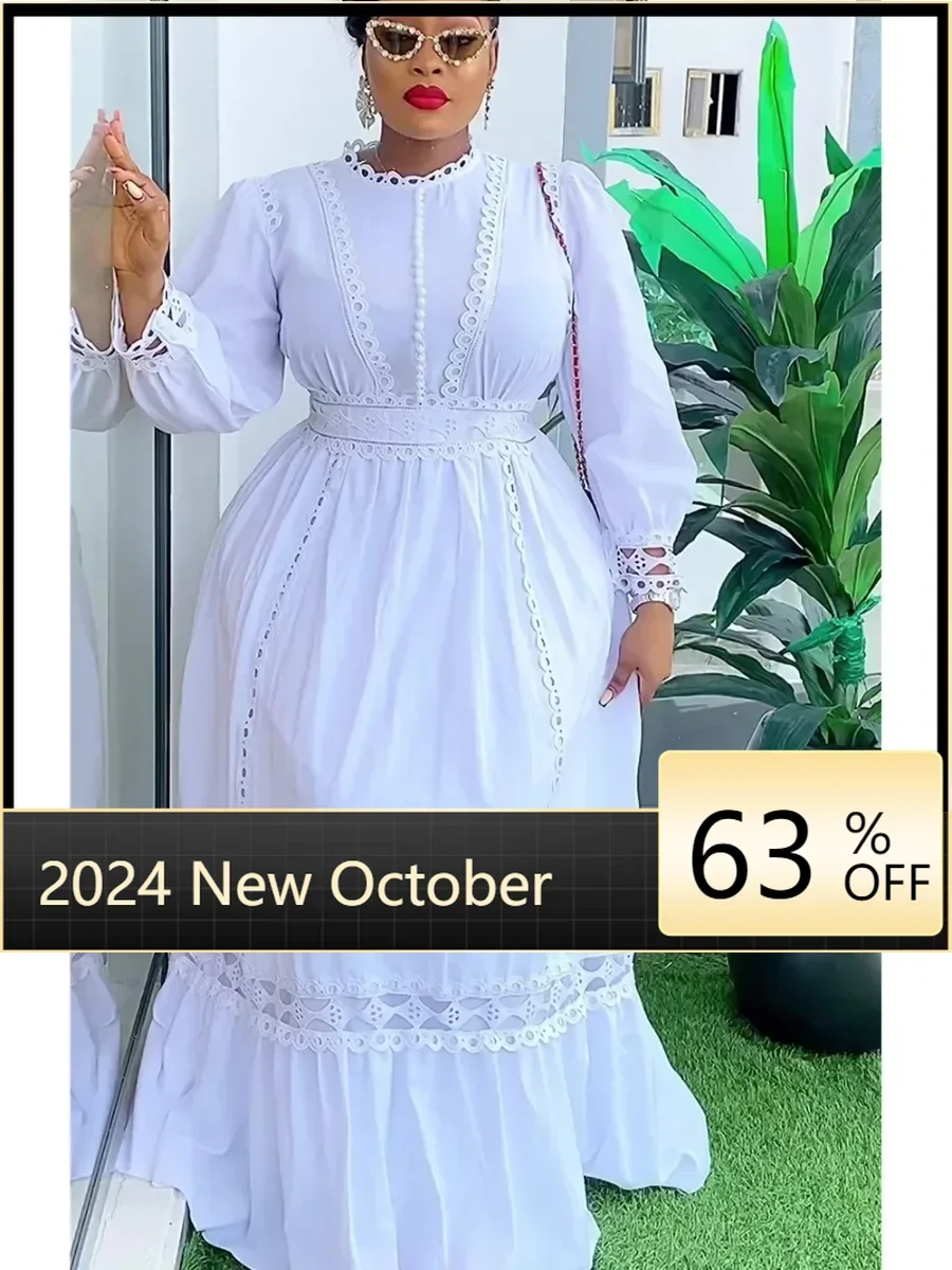 

Plus Size African Party Dresses for Women 2025 New Fashion Dashiki Ankara Lace Wedding Gowns Elegant Turkey Muslim Maxi Dress